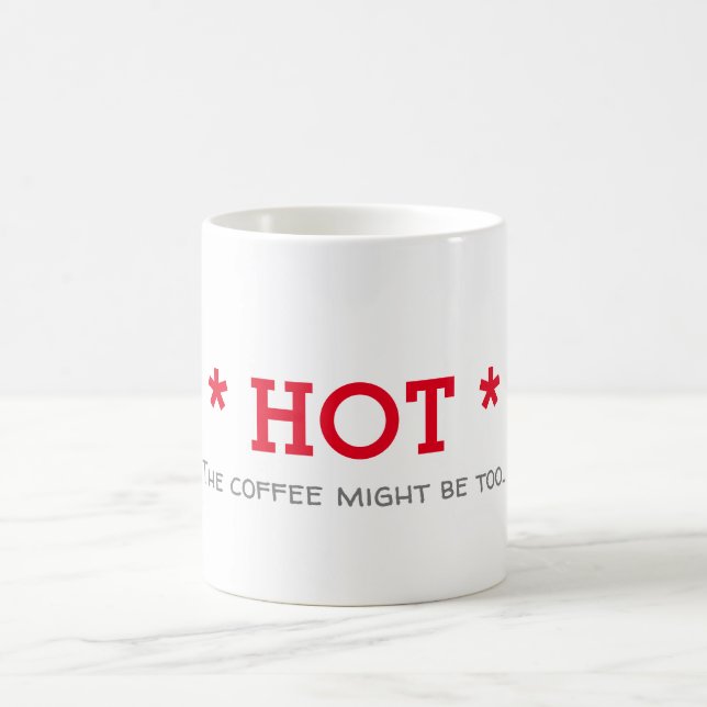 Caneca De Café Engraçado Hot Minimalista (Centro)