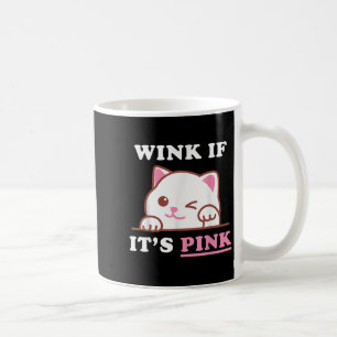 Caneca De Café Engraçado Humor Bonito Gato Legal, Rosa, Sujo