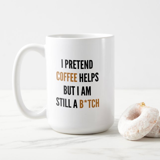 Caneca De Café Engraçado Humor de Escritório (Com Donut)