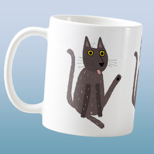 Caneca De Café Engraçado Humor de Gato