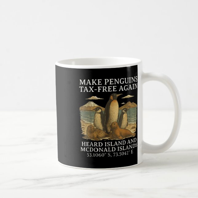Caneca De Café Engraçado Humor Sarcástico Pinguim Torna Pinguim I (Direita)