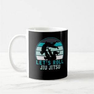 Caneca De Café Engraçado Jiu Jitsu Roll Fighters BJJ Treinando H