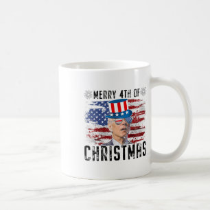 Caneca De Café Engraçado Joe Biden Feliz 4 De Natal 4 De Julho