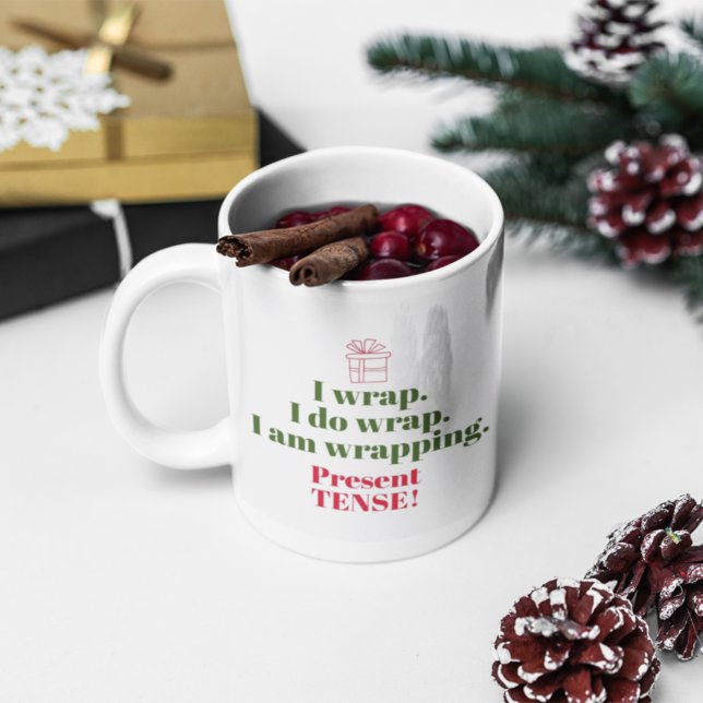 Caneca De Café Engraçado jogo de Natal | Gramática Humor (Criador carregado)