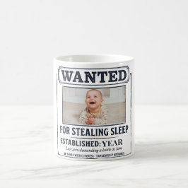 Caneca De Café Engraçado "Ladrão de Sono Estabelecido" Recém-Nasc