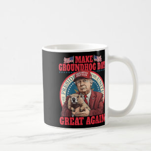 Caneca De Café Engraçado, Legal Trump Groundhog Torna o Dia do Gr