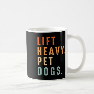 Caneca De Café Engraçado Levantar Cães Pesados De Animais De Comp