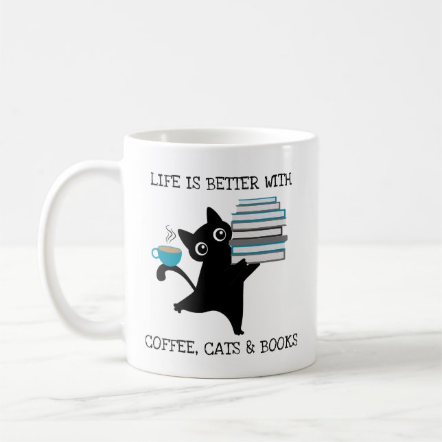 Caneca De Café Engraçado Livro Lover Mug (Esquerda)