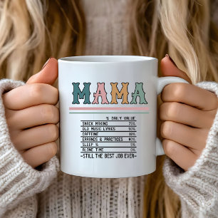 Caneca De Café Engraçado Mãe diariamente Valor Dia de as mães Mãe