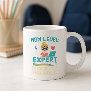 Caneca De Café Engraçado Mãe Mug; Especialista em Senhas Esquecid
