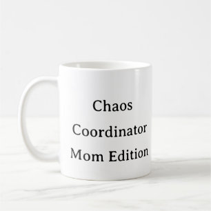 Caneca De Café Engraçado Mãe Vida Mug - Coordenador do Caos Mãe P