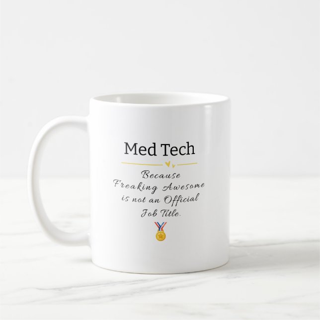 Caneca De Café Engraçado Med Tech Gift Mug para Heróis do Laborat (Esquerda)