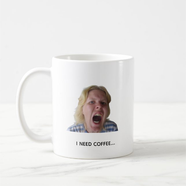 Caneca de Café Engraçado Meme Humor de Banheiro (Esquerda)