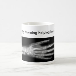Caneca De Café Engraçado "minha mão amiga da manhã "