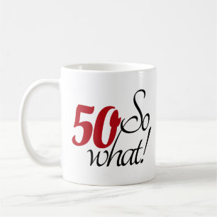 Caneca De Café Engraçado Moderno 50 Então 50º aniversário