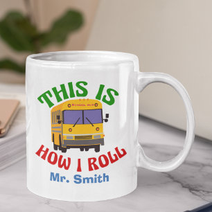 Caneca De Café Engraçado motorista de ônibus escolar é assim q