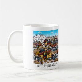 Caneca De Café Engraçado Mug com Filosofia Ocidental