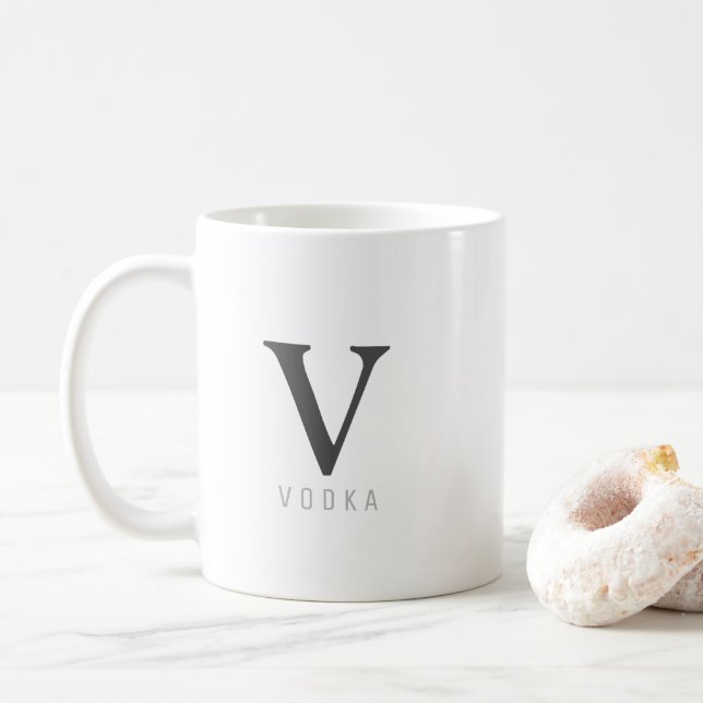 Caneca De Café Engraçado Mug Vodka Trendy (Com Donut)