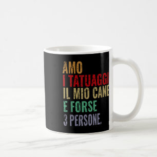 Caneca De Café Engraçado Mulher Adora Tatuagem E Cão