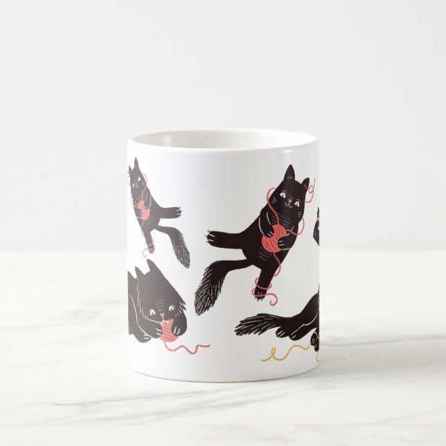 Caneca De Café Engraçado Mundo Dos Gatos (Centro)