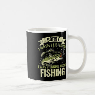 Caneca De Café Engraçado não ter ouvido era pensar em pescar