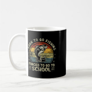 Caneca De Café Engraçado Nascido Para Ir Pescar Byss Peixe Pescad