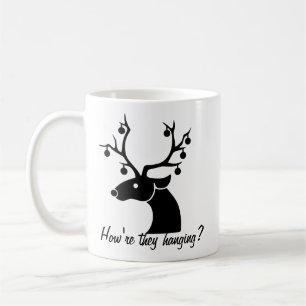 Caneca De Café Engraçado natal Reindeer Ornathette