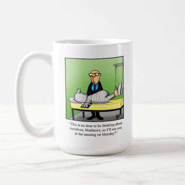 Caneca De Café Engraçado negócio Humor Mug Gift (Esquerda)