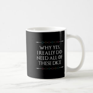 Caneca De Café Engraçado Nerdy Gaming D20 Rpg Dice Dizendo Cotaçã