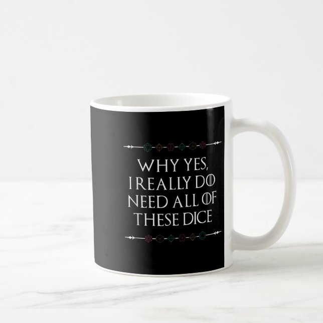 Caneca De Café Engraçado Nerdy Gaming D20 Rpg Dice Dizendo Cotaçã (Direita)