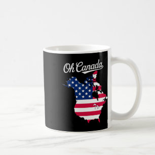 Caneca De Café Engraçado Oh Canadá Engraçado Mapa Trump País Dos 