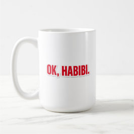 Caneca de café engraçado OK Habibi de carinho árab