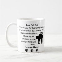 Engraçado Pai de Gato com Nome e imagem Personaliz