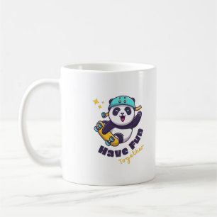Caneca De Café Engraçado Panda Bonito Para Animais De Sobrevivênc