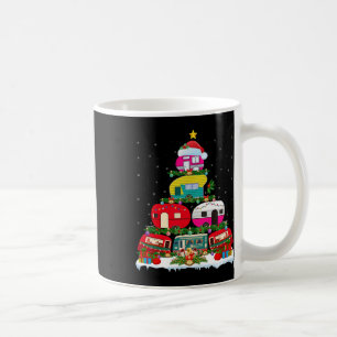 Caneca De Café Engraçado Papais noeis De Iluminação Xmas Acampand