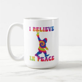 Caneca De Café Engraçado Pé Grande Eu Acredito Em Paz