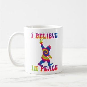 Caneca De Café Engraçado Pé Grande Eu Acredito Em Paz
