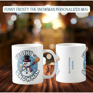 Caneca De Café Engraçado Personalizado, Snowman Mug