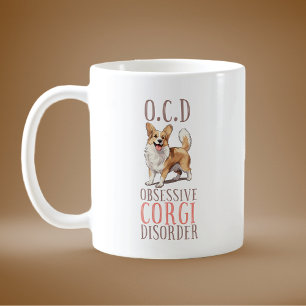 Caneca De Café Engraçado Perturbação Obsessiva do Corgi