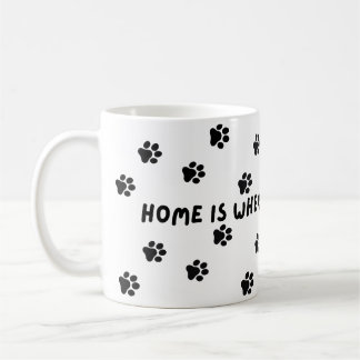 Caneca De Café Engraçado, Pet Lover Mug. O Lar É Onde As Peças Es