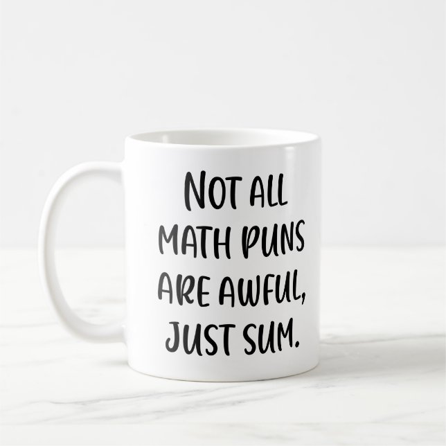 Caneca De Café Engraçado Piada de trocadilhos matemáticos dizendo (Esquerda)