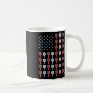 Caneca De Café Engraçado Pickleball Americano Flag Homens Mulhere