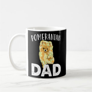 Caneca De Café Engraçado Pomeraniano Pai Cachorros de Amor Bonito
