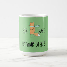 Caneca De Café Engraçado Por Fox Sake Do Disc