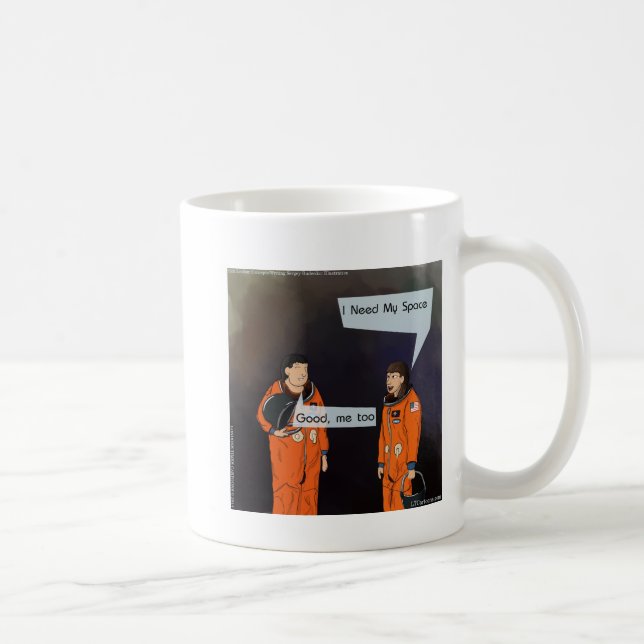 Caneca De Café Engraçado Preciso do Meu Espaço (Direita)