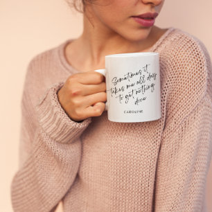 Caneca De Café Engraçado preguiçoso e improdutivo, humor personal
