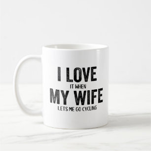 Caneca De Café Engraçado Presente Ciclista Ama Minha Esposa Ciclo