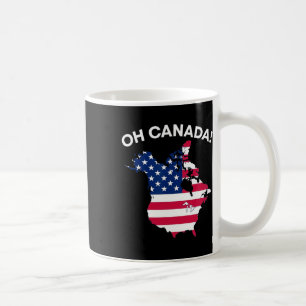 Caneca De Café Engraçado Presidente Trump Dizendo Oh Canadá Estad
