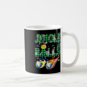 Caneca De Café Engraçado Primeiro Natal Como Pai Jingle Voleibol