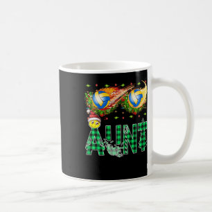 Caneca De Café Engraçado Primeiro Natal Como Tia Legal Tinsel Vol